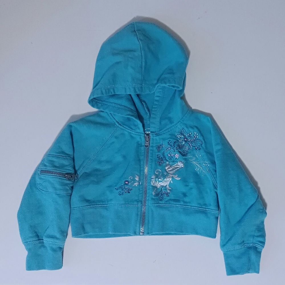 Girls' Blue Cropped Jacket
